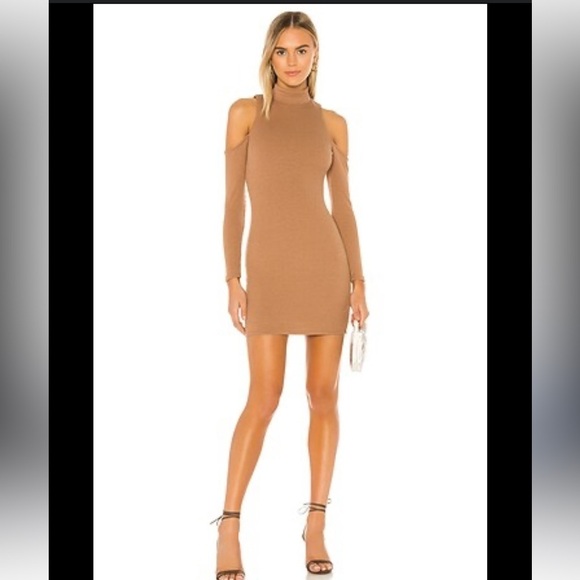 Privacy Please Lorraine Mini Dress in Taupe - Picture 1 of 8